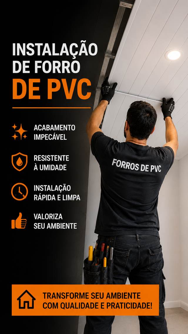 Instalação de forro de PVC