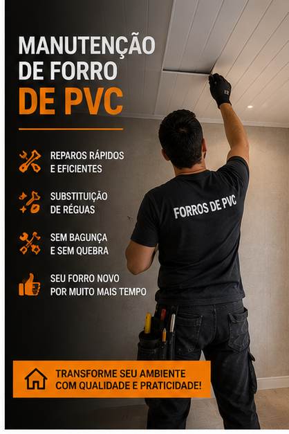 Manutenção de forro de PVC